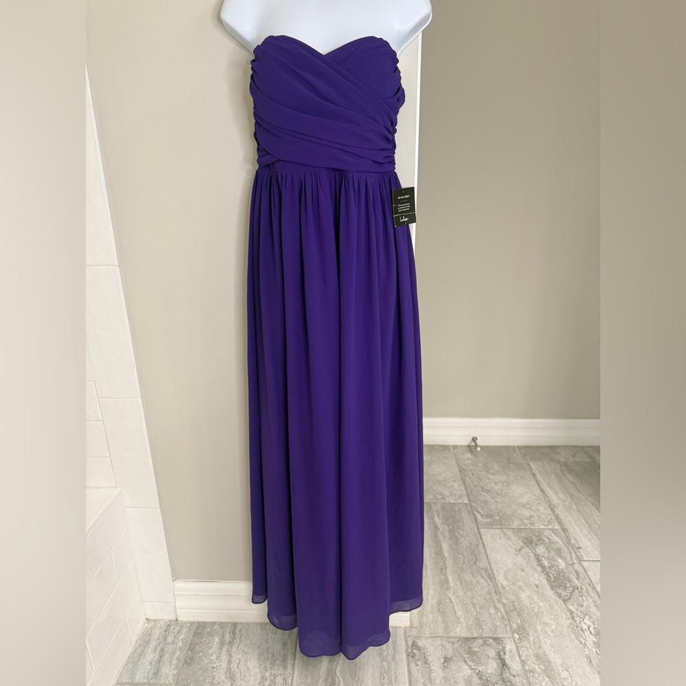 Lulus Purple Strapless Maxi Dress